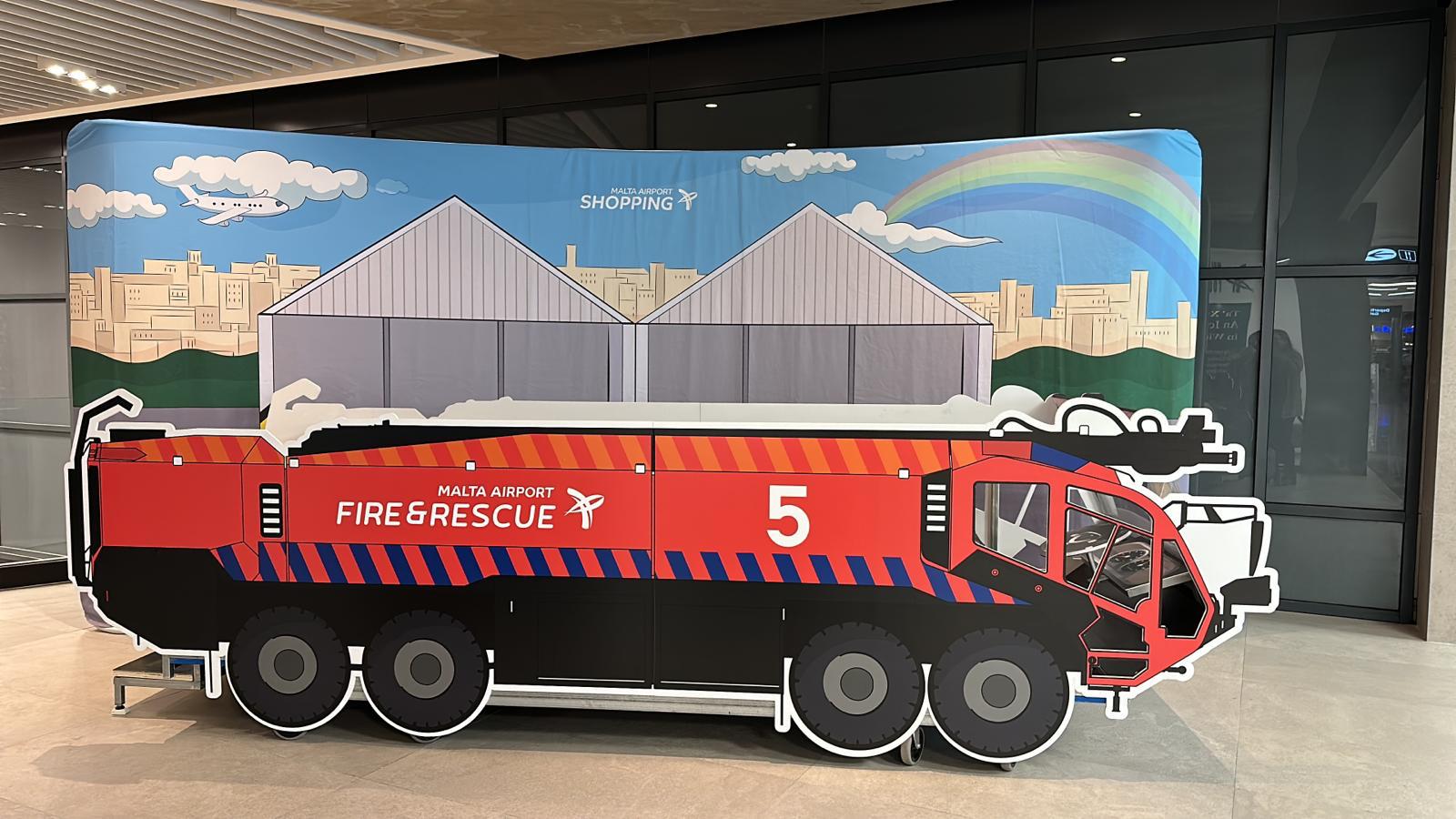 a 3D fire truck structure